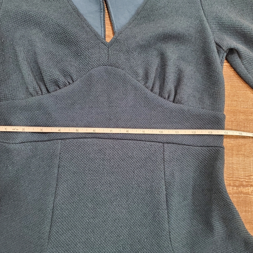 ✨️HP✨️ Free People Teal Hearstopper Fit and Flare Dress in size Medium - Picture 8 of 12